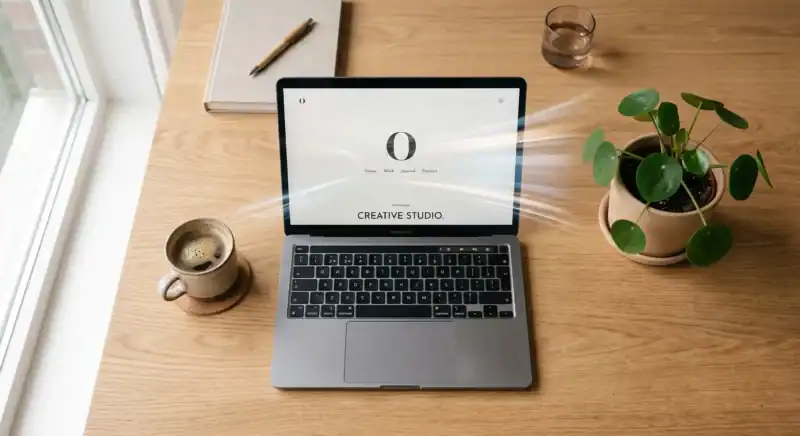 Velocizzare il sito wordpress: scrivania con laptop e sito in caricamento